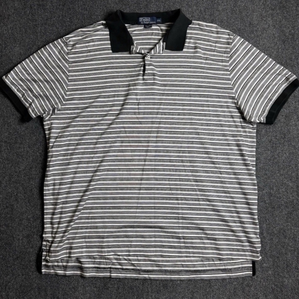 Polo Golf Ralph Lauren Shirt Men's XXL Short Sleeve Pima Cotton Striped Preppy
